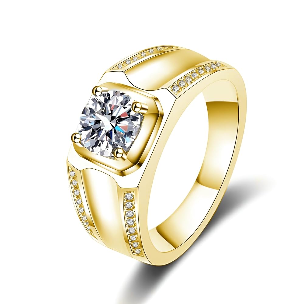 WSX Real Gold 10k/14k/18k 1.0-5.0 CT Lab Grown Diamond Men's